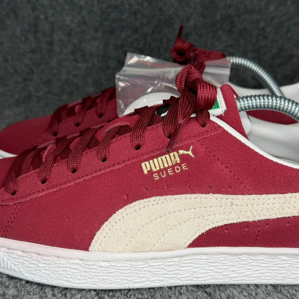 Puma Suede Classic XXI Sneakers Men's 9.5 Cabernet Suede Low Lace Retro Athletic